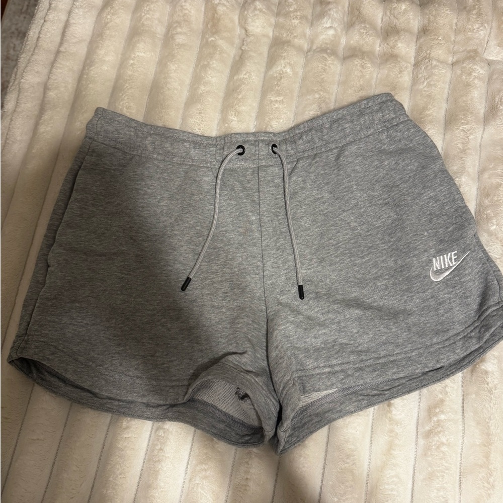 Nike Gray Athletic Shorts with Drawstring Waistband